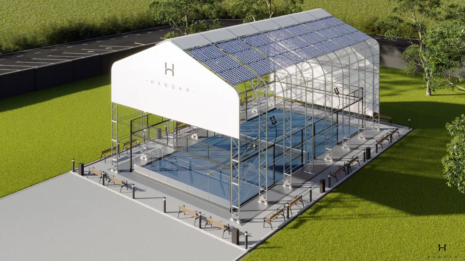 hangar padel alto fotovoltaico